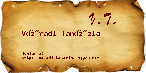 Váradi Tanázia névjegykártya